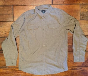 prAna LONG SLEEVE PERFORMANCE BUTTON UP SHIRT Brown Size Large - Picture 1 of 6