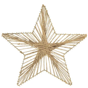 Stern Jute Natur Rustikaler Weihnachtsstern 30cm 4St - Natürliche - Bild 1 von 3
