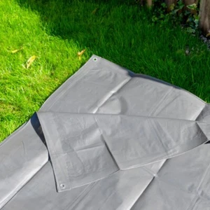 Heavy-Duty Waterproof Multipurpose Grey L-Grade Camping Tarpaulin - (2m x 4m) - Picture 1 of 6