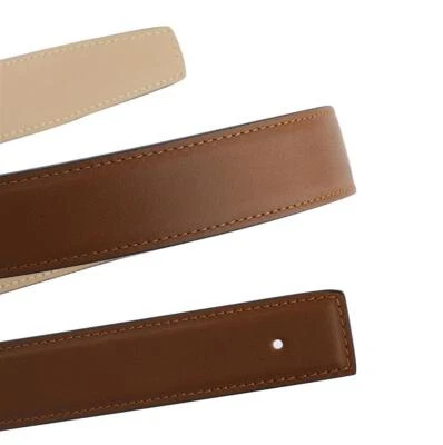 ERDI ÜNVER Glattleder Hellbraun Cognac Gürtel für 32mm Schnalle H Schliesse Echtleder Braun