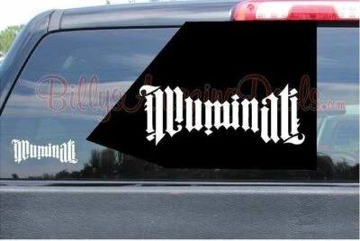 Calcomanía de vinilo Illuminati de 8" control sociedad secreta masónica pegatina ventana coche Foto 1 de 4