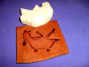 Cowgirl Saturday Night Leather Emboss Plate 2 5/8" x 1 7/8"