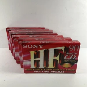 5x Sony HF 90 Vide Bandes Cassette Normal Position Tout Neuf Scellé - Photo 1/5