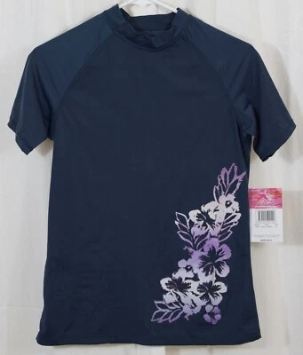 Kanu Surf Women's Marina UPF 50+ Active Rashguard Oceanside Grey Size Small - Image 1 of 3