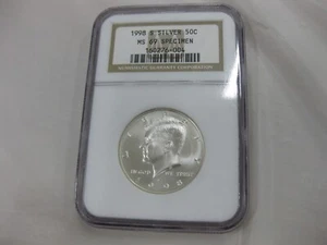 1998-S Gem Matte Proof Kennedy Half Dollar NGC MS 69 Specimen - Picture 1 of 4