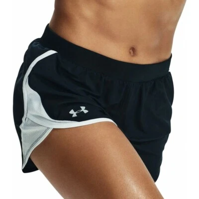 NEW! Under Armour [M] Women's Fly 2.0 Running/Yoga/Gym Shorts, Black Reflective - Image 1 of 2