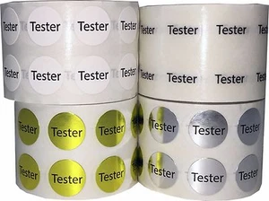 Circle Tester Stickers | 1/2 Inch Round - 1000 Pack | Pick One Color - Picture 1 of 13