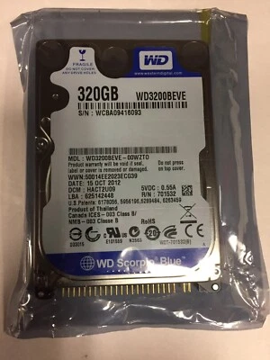 WesternDigital 2.5" hard drive 320Gb WD3200BEVE-00A0HT0 for Laptops - Image 1 of 3