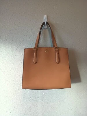 Bolso Bandolera Tory Burch Emerson Trabajo Estructurado Cardamomo/Bronceado $345 Nuevo sin Etiquetas Foto 1 de 4