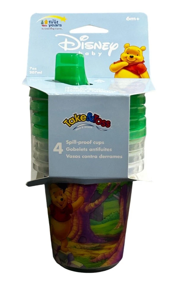 The First Years Winnie The Pooh Four 7 Oz  Baby Cups - NEW  - Image 1 of 1