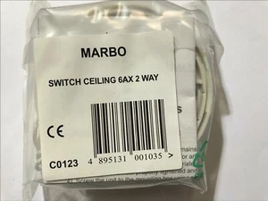 Marbo White Switch Ceiling 6AX 2 Way C0123 - Picture 1 of 7