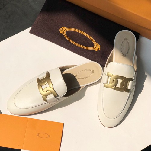 TOD’S Scarpe mezze pantofole Tod's donna in pelle con fibbia attorcigliata testa