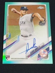 Albert Abreu 2021 Topps Chrome Rookie Auto Aqua Parallel #014/199 Yankees RC - Picture 1 of 2