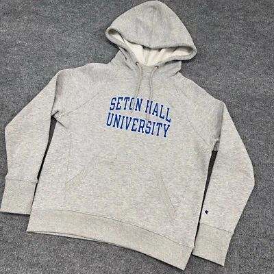 Seton Hall Pirates Champion Hoodie Womens L Gray Sweatshirt Super Soft - Image 1 of 4