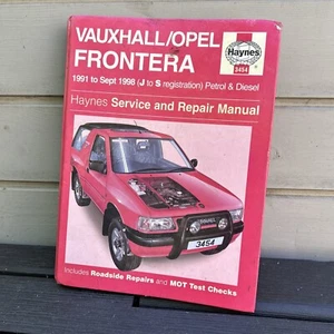 Vauxhall/Opel Frontera 1991 - Sep 1998 (J - S) Petrol and Diesel Haynes Manual - Picture 1 of 12