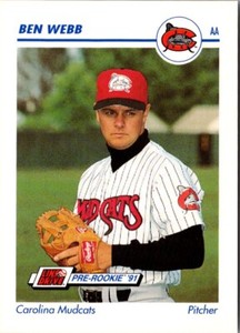 1991 Line Drive AA Ben Webb #120 Carolina Mudcats