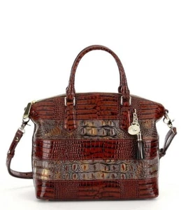 Cartera de cuero Brahnin Duxbury Tortuga Durham nueva con etiquetas - Imagen 1 de 14