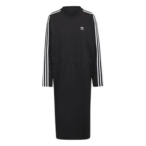 Adidas ORIGINALS DAMEN 3-STREIFEN LANGARM TEE KLEID SCHWARZ WEISS ADICOLOR NEU - Bild 1 von 6