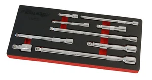 9pc 1/4" 3/8" 1/2" Socket Wobble Bar Extension Tool Set Dr inch Drive Garage - Picture 1 of 3