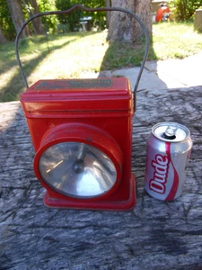 Vtg Delta Electric Company Redbird Dry Cell Red Lantern Railroad Flashlight 7.5" - Bild 1 von 12