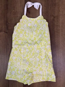 JANIE & JACK Yellow & White Halter Romper 4 - Picture 1 of 6