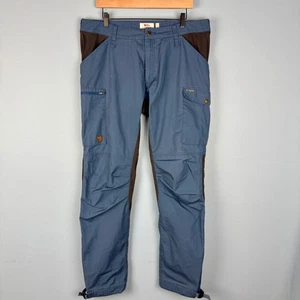 Fjällräven Herren 36x34 lang blau grau Kaipak G-1000 Wander Cargo Hose Trousers - Bild 1 von 9