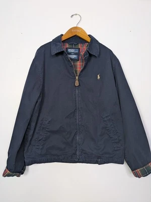 Polo Ralph Lauren Jacket Mens Large Bi Swing Bomber Full Zip Plaid Lined Logo - Image 1 of 4