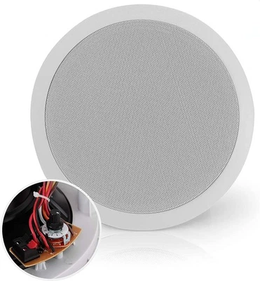 PDIC83T 8” Pyle 2-Way Flush Ceiling Wall Speaker 600W Home Theater Sound System - Image 1 of 4