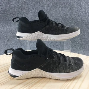 Nike Zapatos Mujer 9.5 Metcon Flyknit 3 Tenis Negro Con Cordones Atléticos AR5623-001 - Imagen 1 de 17