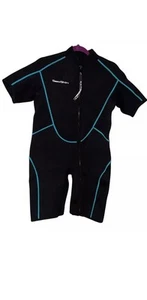 SEA SKIN Adult 3/4 Length Wetsuit Black/Gray Size XXL Front Zip NWOT - Picture 1 of 4