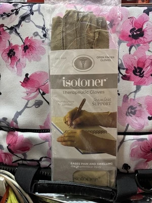 1 Par de Guantes Terapéuticos Isotoneros S/CH Dedo Abierto Soporte Sin Costuras-Sin Látex Foto 1 de 3