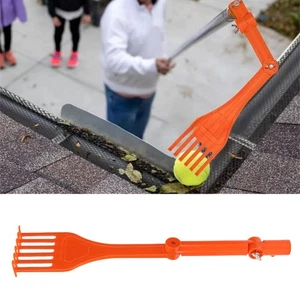 Mini Rechenkopf Drehgriff Rechen Werkzeug zum Entfernen von Laubschmutz vom Dach NEU - Bild 1 von 12