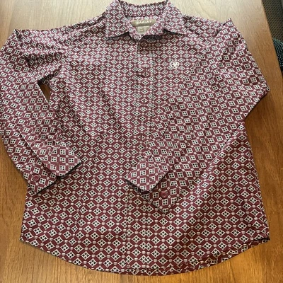 CAMISA ARIAT ABOTONADA MANGA LARGA ROJA CUADROS NIÑOS Pequeña Foto 1 de 4