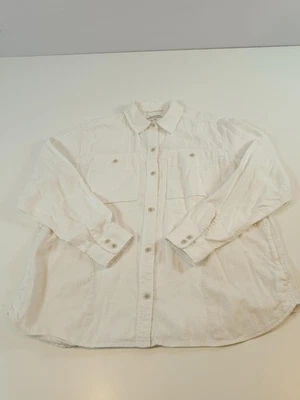 REI Co-Op Trailsmith Button Up Shirt Men Large White Canvas Long Sleeve - Image 1 of 4