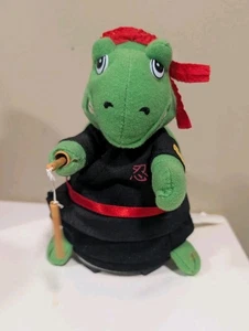 *READ* HTF Vtg GEMMY Animated Tim Kung Fu Fighting Turtle Black W/ Red Belt 2002 - Picture 1 of 6