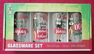 Buddy the Elf Schweres Glasgeschirr Set_ Vier 10oz Becher_Silber Büffel_Neu - Bild 1 von 6