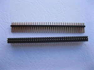 200 pcs 1.27mm 2x40 80pin Male Breakable Pin Header Double Row Strip Gold Plated - Picture 1 of 1