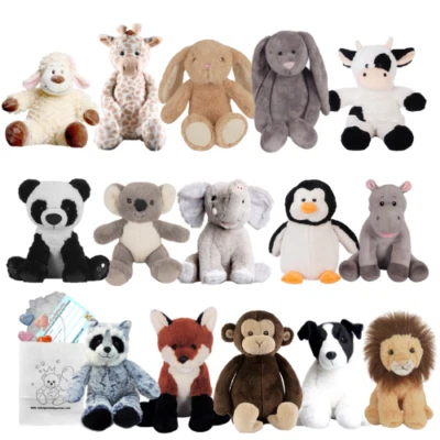 Make build a teddy bear kit craft party or gift - 25cm/10" - ANIMALS -  no sew - Image 1 of 4