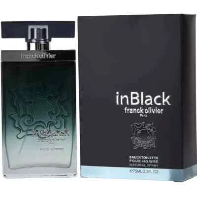 FRANCK OLIVIER IN BLACK EAU DE TOILETTE SPRAY PARA HOMENS 2,5 Oz/75 ml NOVO EM FOLHA! - Imagem 1 de 3