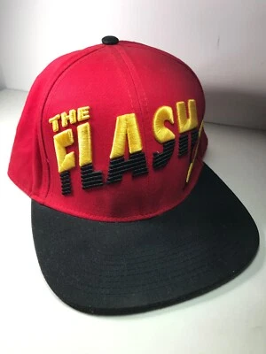 Tapa de ala plana The Flash. Rojo, negro y dorado. Parque temático From Six Flags Foto 1 de 4