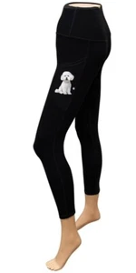 Urban Athletics hoch geschnittene Leggings mit Bichon-Frise auf Tasche - neu mit Etikett - kostenloser Versand - Bild 1 von 4