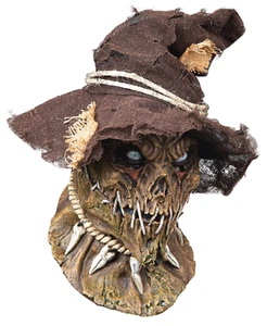 Máscara de lujo de látex horror adulto Halloween espantapájaros poseídos macabra - Imagen 1 de 2