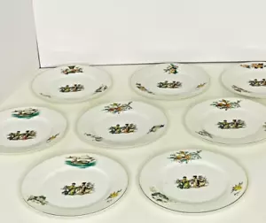 8 platos laterales/platos de té/platos de pan. Diseño japonés. Porcelana Chodau. - Imagen 1 de 10