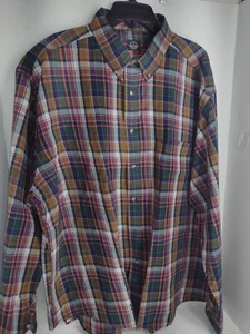 Camisa de vestir informal a cuadros Dockers manga larga con botones XXL a cuadros - Imagen 1 de 7