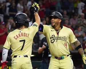8x10 Photo KETEL MARTE & CORBIN CARROLL Arizona Diamondbacks MLB Baseball - Picture 1 of 1