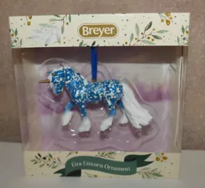 Breyer Horse 2021 Blue Fell Pony Eira Unicorn Christmas Holiday Ornament - Picture 1 of 11
