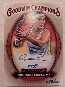 2020 UD GOODWIN CHAMPIONS TENNIS DOMINIKA CIBULKOVA INSCRIPTION AUTO 88/150 - Picture 1 of 2