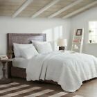 Luxury 3pc Ivory Embroidered Faux Fur Coverlet AND Decorative Shams