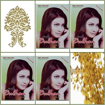 4 Boxes. Pure Herbal Henna. Golden Hair Color. 100g Ea. - Image 1 of 2