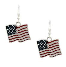 Art Attack American Flag Earrings, 4th of July, Memorial Day, USA, Stars Stripes